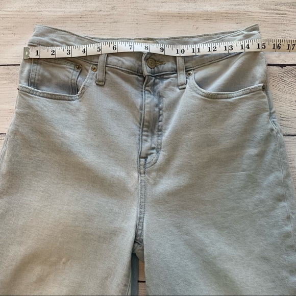 J. Crew Slim Wide Leg High Rise Jeans in Misty Surf Light Wash - Picture 3 of 10